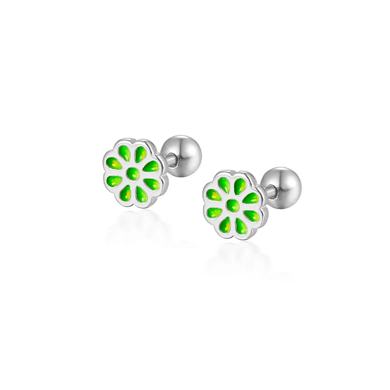 WANTME 925 Sterling Silver Fashion Love Butterfly Romantic Star Crown Screw Stud Earrings for Women Ear Bone Piercing Jewelry