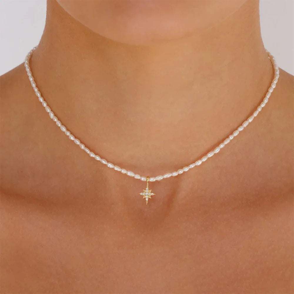 Aide 925 Sterling Silver Necklaces Charms for Women Crystal Cross Clavicle Collar Chain Simple Choker Necklace Accessories Gift