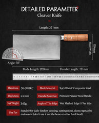 7 or 8 Inches Slicing Knife 3 Layers Composite Stainless Steel