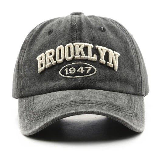 Retro brooklyn Letter Embroidery Baseball Caps Spring Summer Men Women