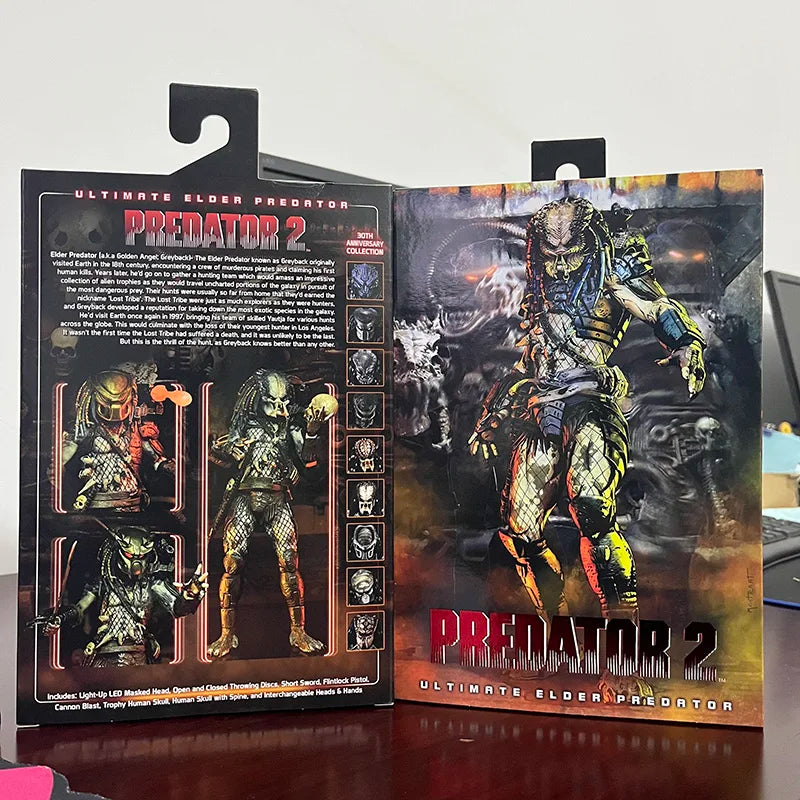 Original NECA Ultimate Elder Predator Action Figure Model Toys Joint Movable Horror Doll Christmas Present For Children