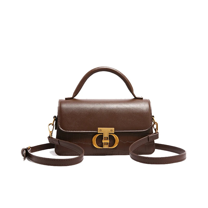 Small Leather Armpit Bags for Women, Chain Shoulder, Crossbody Bag, Ladies
