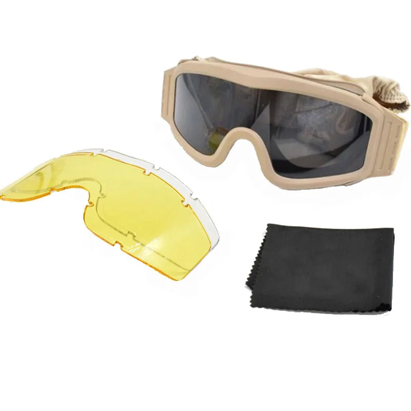Shooting Glasses Motorcycle Hiking Polarized Sunglasses Tactical Airsoft Goggles