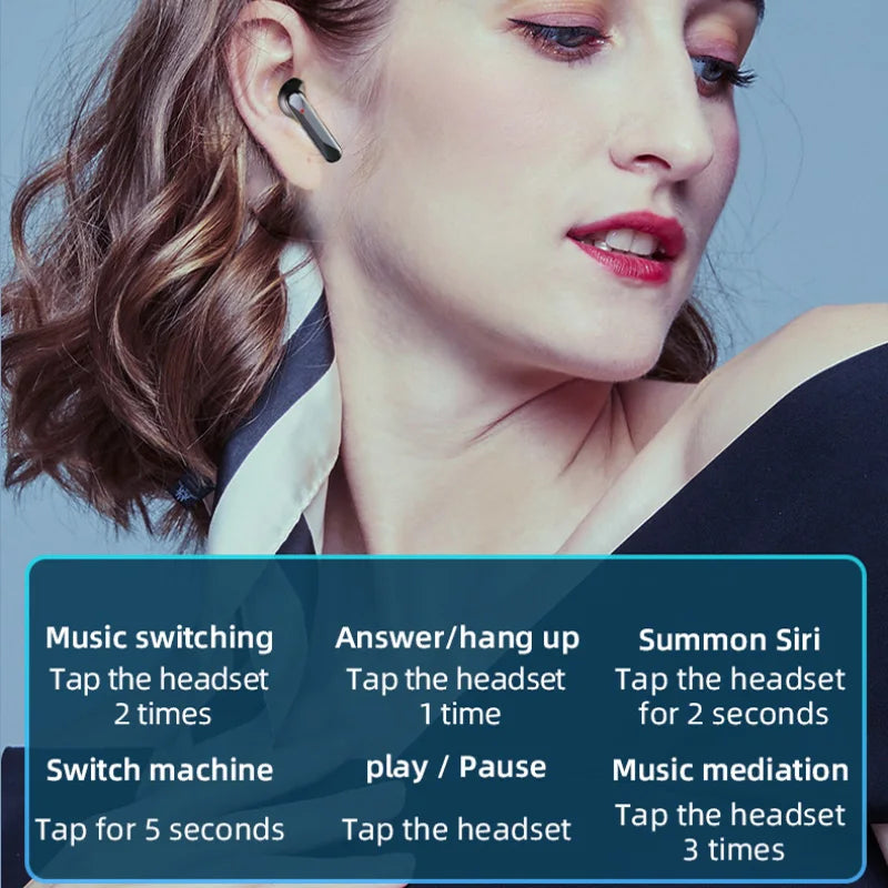 # Mirror Digital Display Wireless Bluetooth Headset 5.1 Touch Tws Business Sports Headset