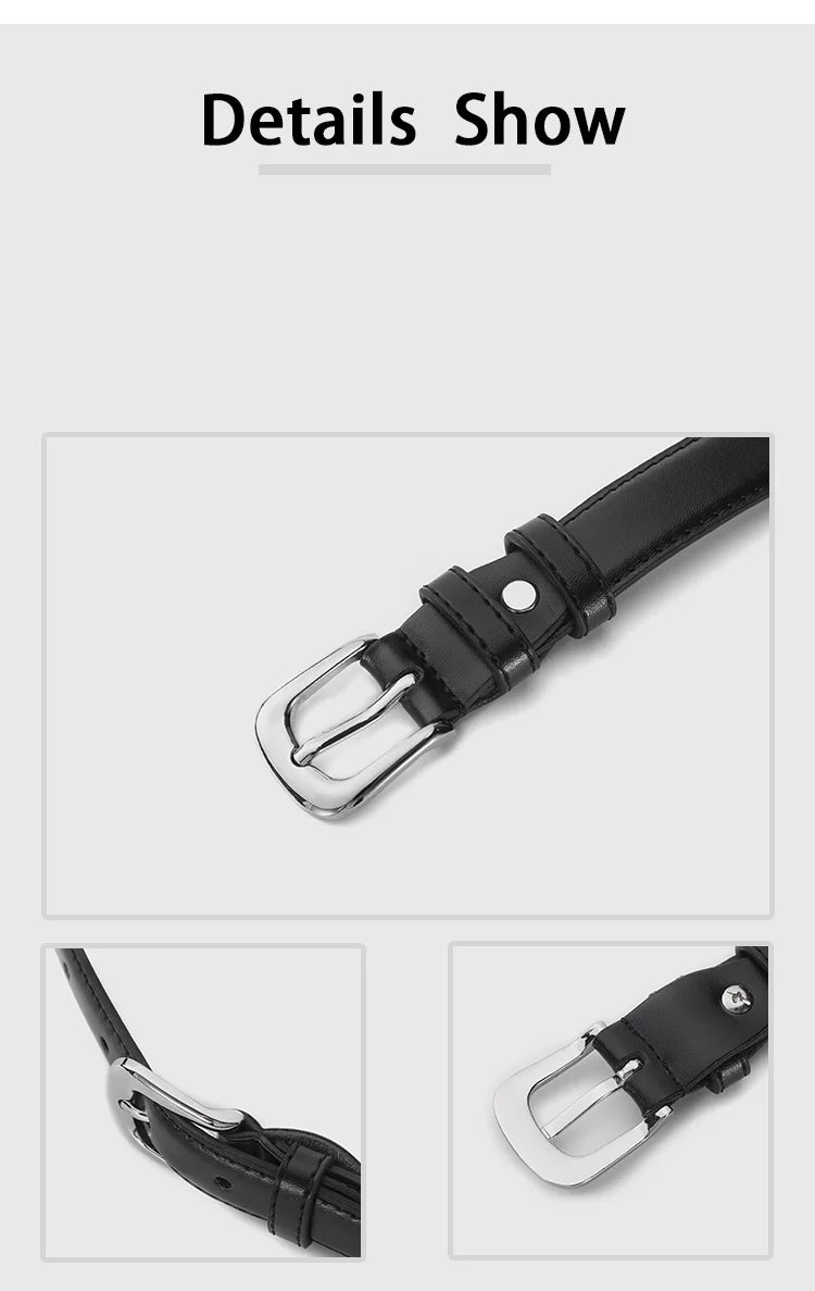 1pcs Women's Thin Waist Belt All-Match Style Fashionable And Simple Women's Belt With Jeans
