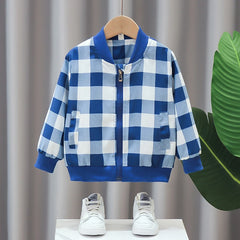 Boys Coat Plaid Pattern Coat For Boys Spring Autumn Childrens Jacket Casual Style Children Clothes