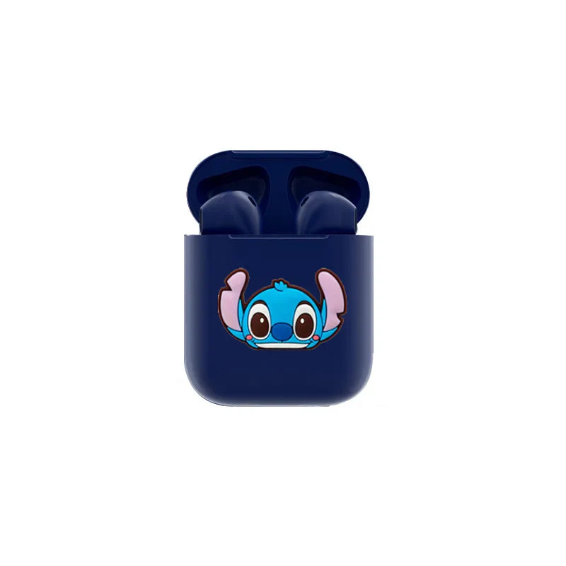 Disney's New TWS i12 Wireless Headphones Bluetooth Stitch 5.0 Headphones Matte Macaron Headphones with Microphone Handsfree