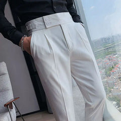 High Quality Trousers Men Formal Pants Slim Fit Business Casual Suit Pants