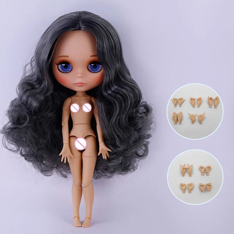 ICY DBS Blyth Doll Tan Skin Matte Face With Eyebrows Special Price 1/6 BJD JOINT body Neo Christmas Gift Anime