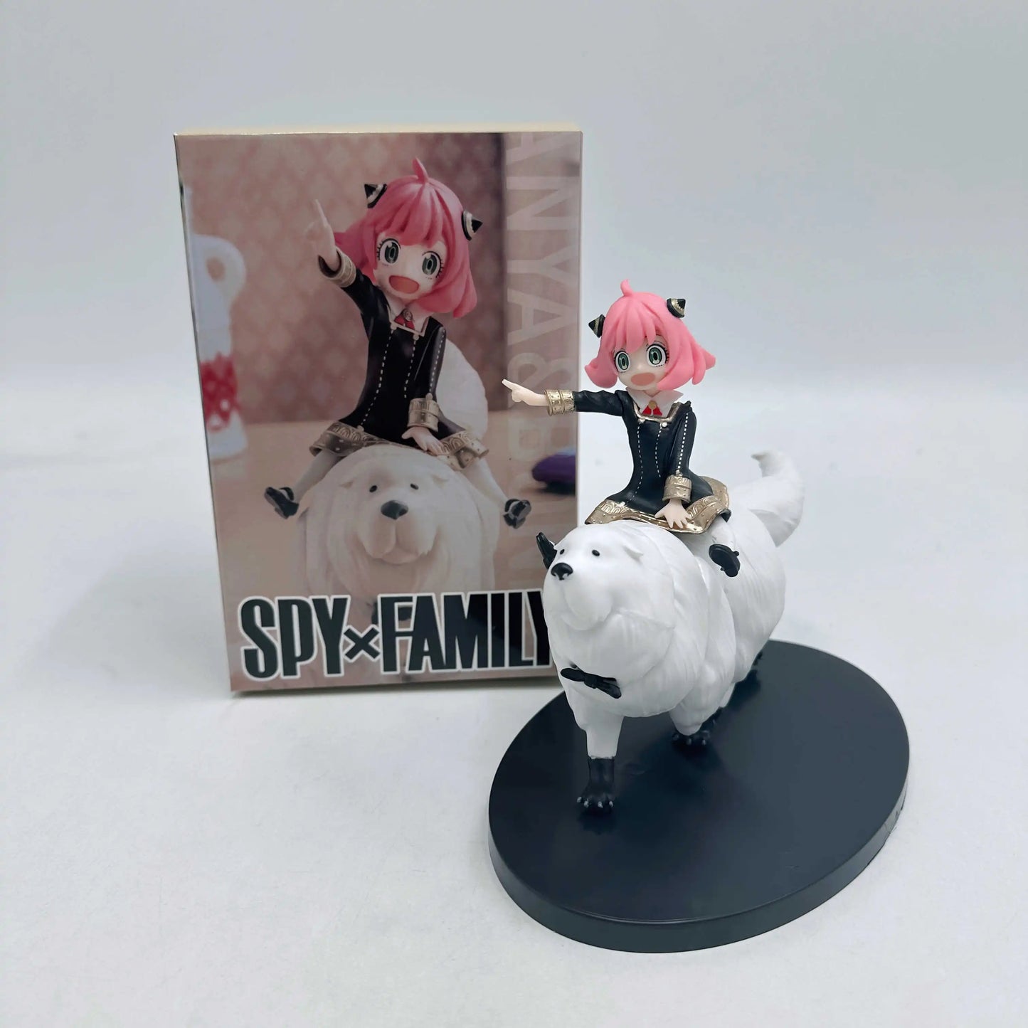 SPY×FAMILY Anya Forger Bond Forger riding posture Anime Action Figure Toys 14CM