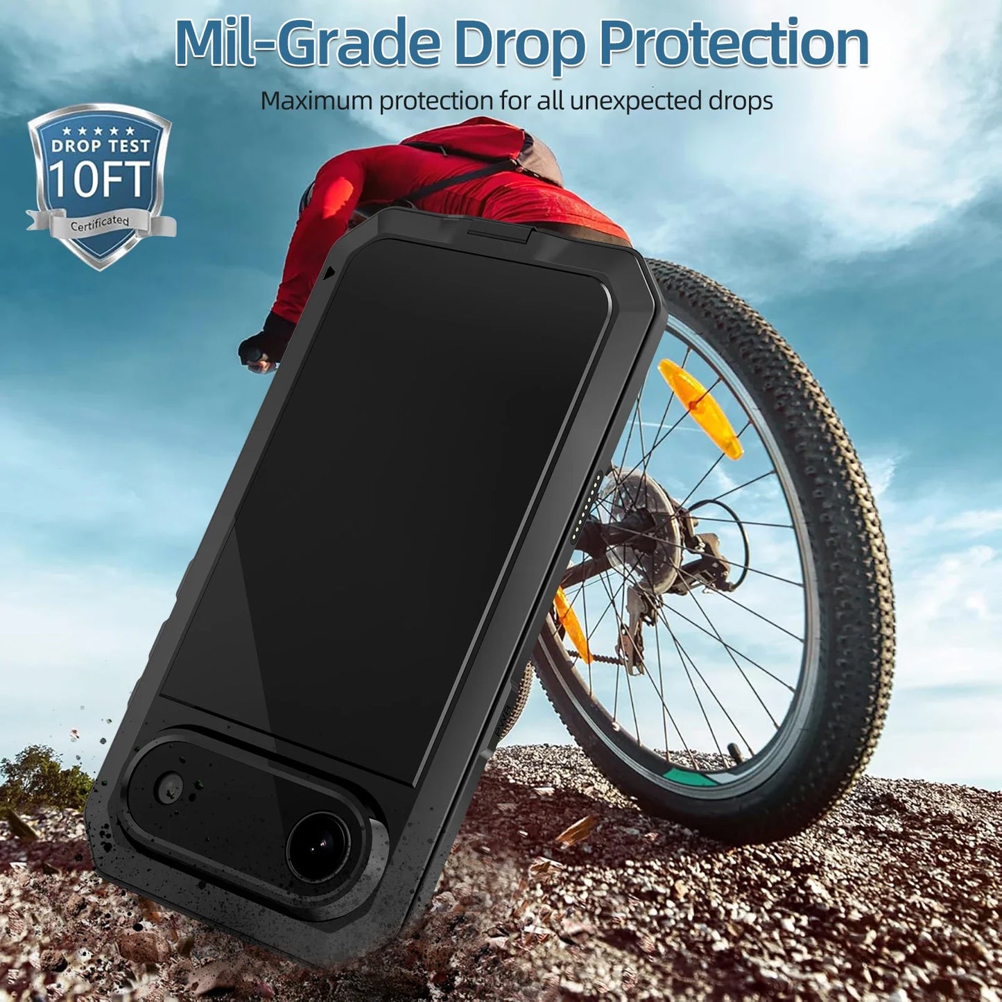 Heavy-duty protective armor metal aluminum shell iPhone 17 16 15 14 13 Mini 12 Pro 11 XS Max XR 16e shockproof protective case