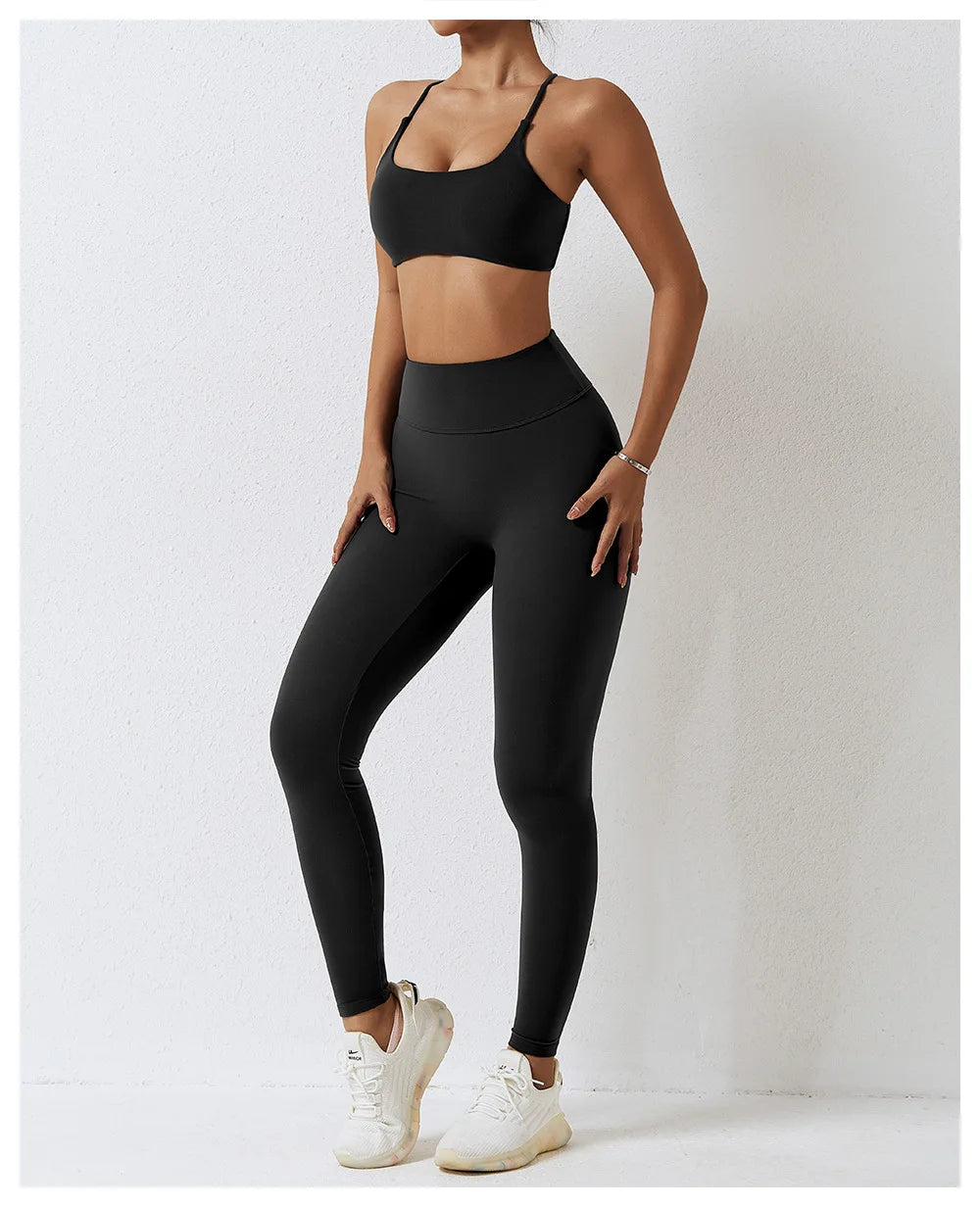 Seamless Yoga Set Workout Sportswear Gym Clothing 2Pcs Sport Sets Women
