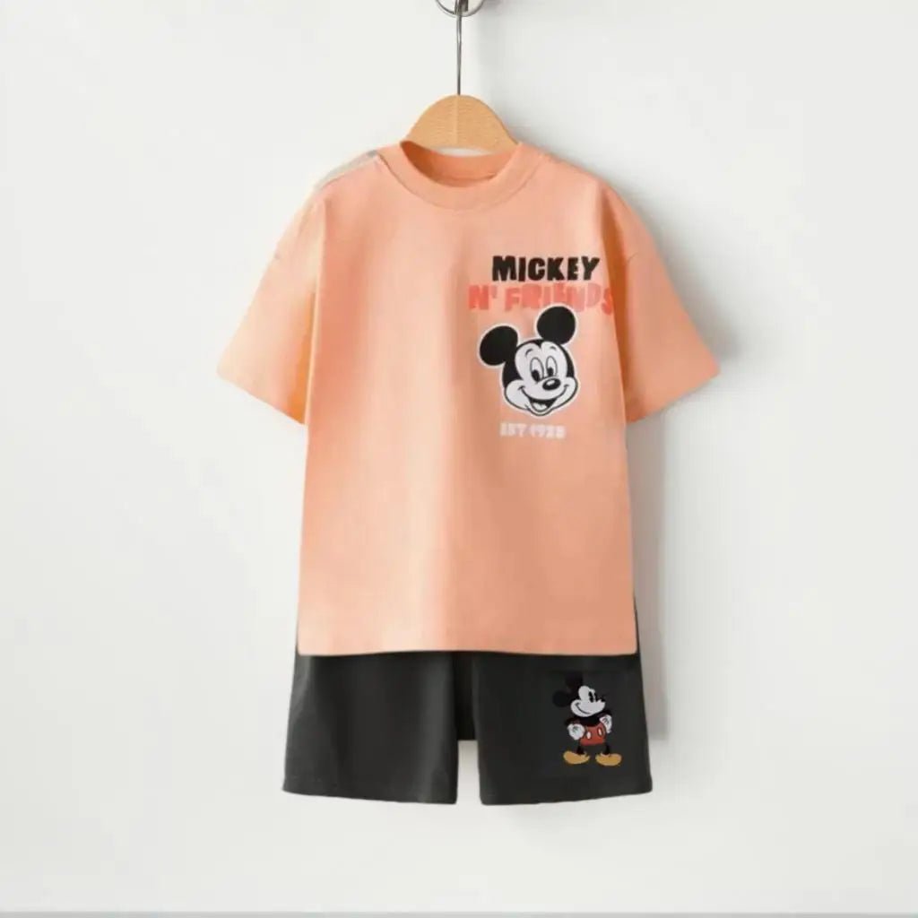 Disney Cool Boy Clothes Designer Za Tops Summer Boy Children Outfits Short Sleeved T-shirt Sport Clothing Children Suit For Boy
