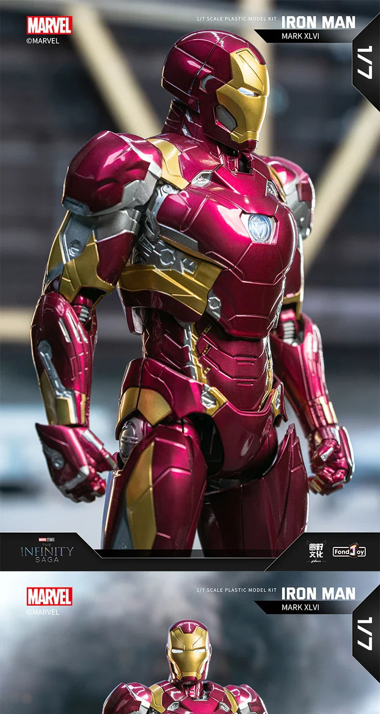 Original FondJoy Iron Man MK42 MK43 MK46MK5 MK6 MK7 DIY Toy Action Figure Tony Stark Legend Collection Anime Model Kids Gift