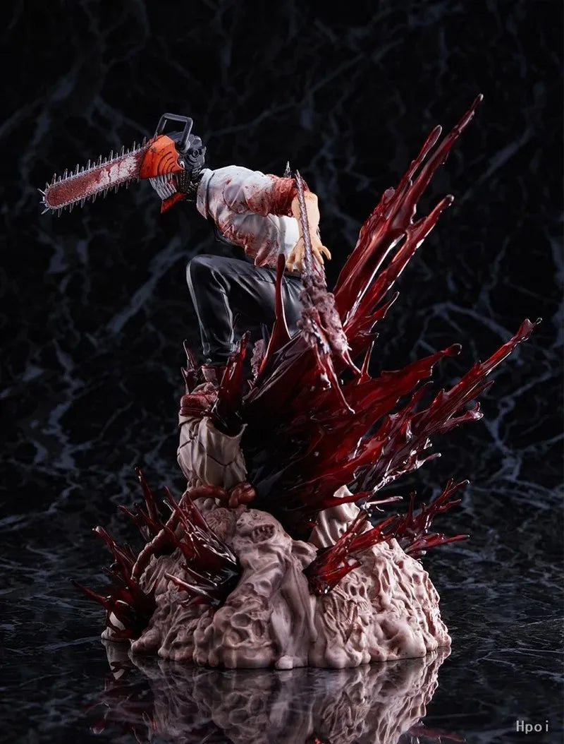 Anime Figure Chainsaw Man Denji Pochita Fit Standing Position Fighting Model Toy PVC Boxed Big Gift Sculpture Ornaments 18CM
