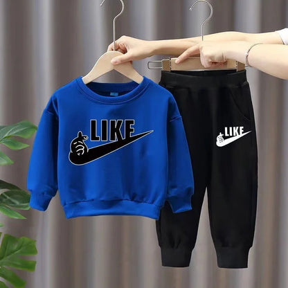 Autumn Kid Boy Clothes Set Children Girls Letter Printed Sweatshirt Top And Pants Bottom 2PCS Suit Baby Long Sleeve Tracksuits