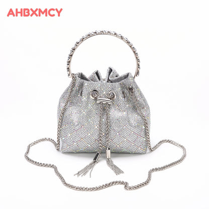 New Fashion Silver Color Women Pointed Toe Shoes Matching Fashion Commute Or Party Shoes Bag Set For Ladies