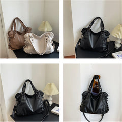 Large Capacity Black Shoulder Bags For Women Large Shopper Bag