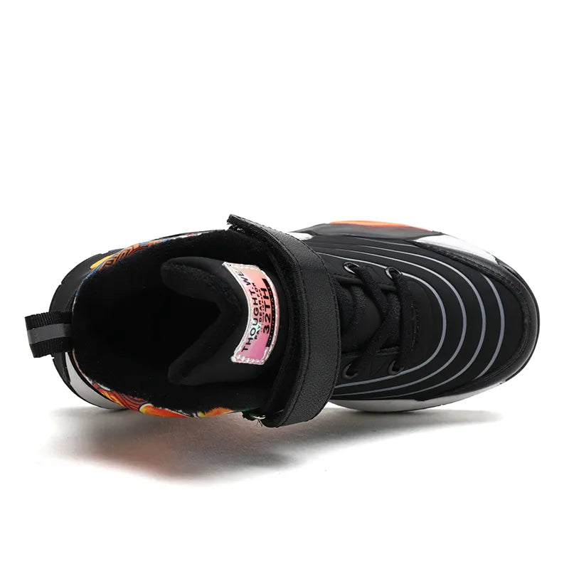 Winter Children Sneakers for Boys,Kids Basketball Tennis Fur Shoes Toddlers Sports