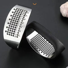 Multi-function Manual Garlic Press Curved Garlic Grinding Slicer Chopper Stainless