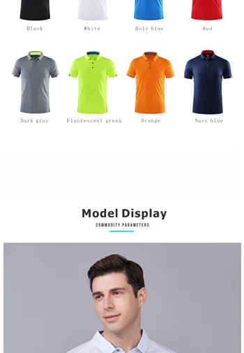 Summer Quick Drying Short Sleeved Polo Shirt Golf Jersey Company Group Breathable Fitness Lapel Sports Sleeved 8-Color Large Top