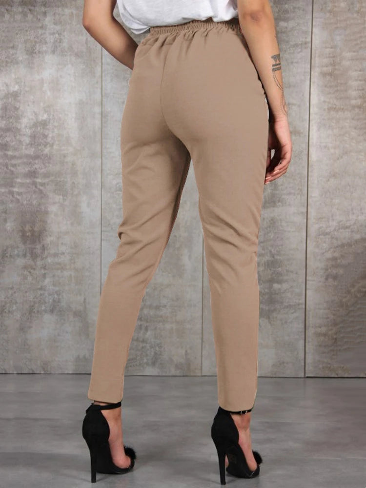Spring Summer Autumn Casual Slim Chiffon Thin Pants For Women