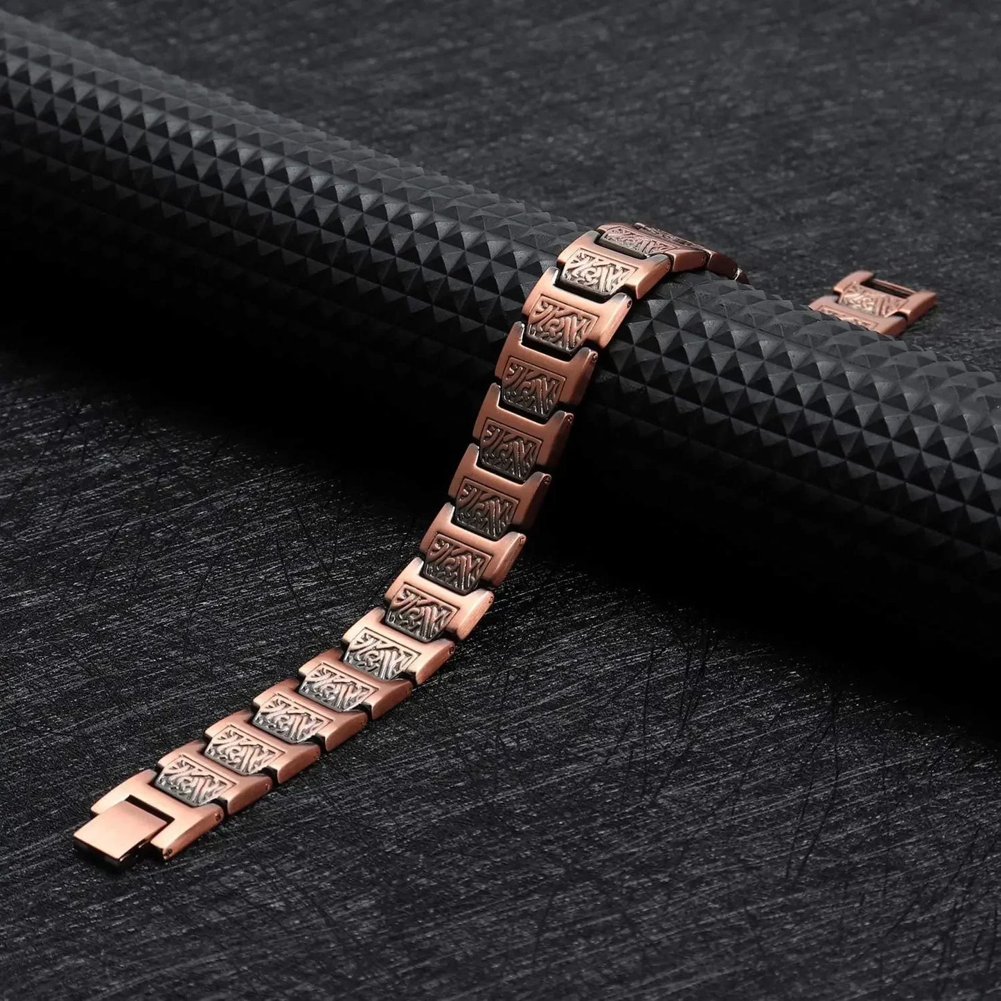 ARADOO Copper Bracelet for Men 100% Pure Copper Magnetic Link Bracelets Jewelry Gift with Adjustable Sizing Tool