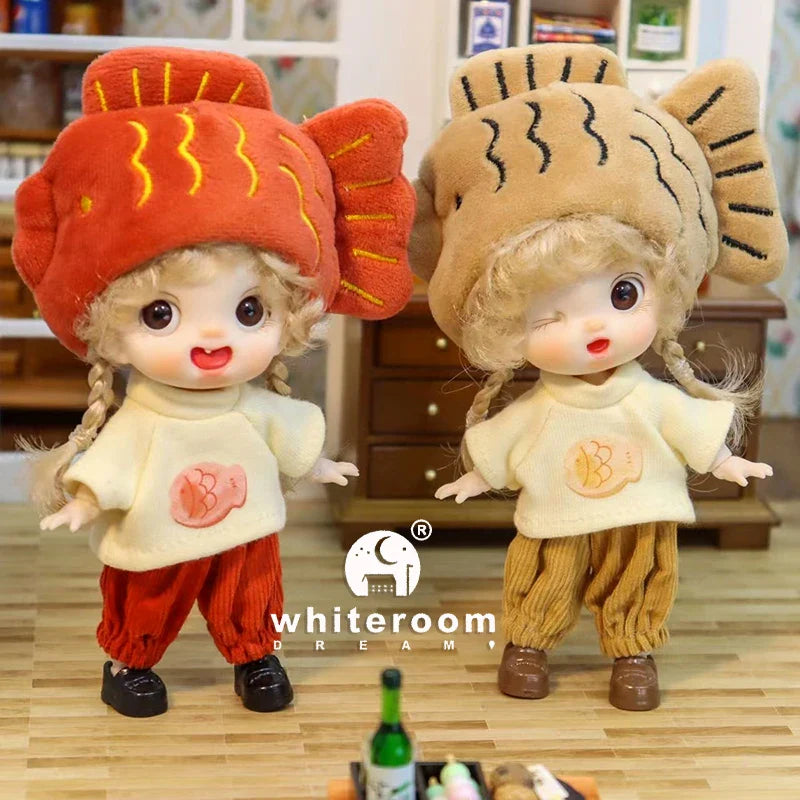 Mini Ob11 Bjd Doll Accessories Obitsu 11 Clothes Dolls For Girls Boy Toys Baby Kawaii Anime Toy Cute Items Miniature Costume