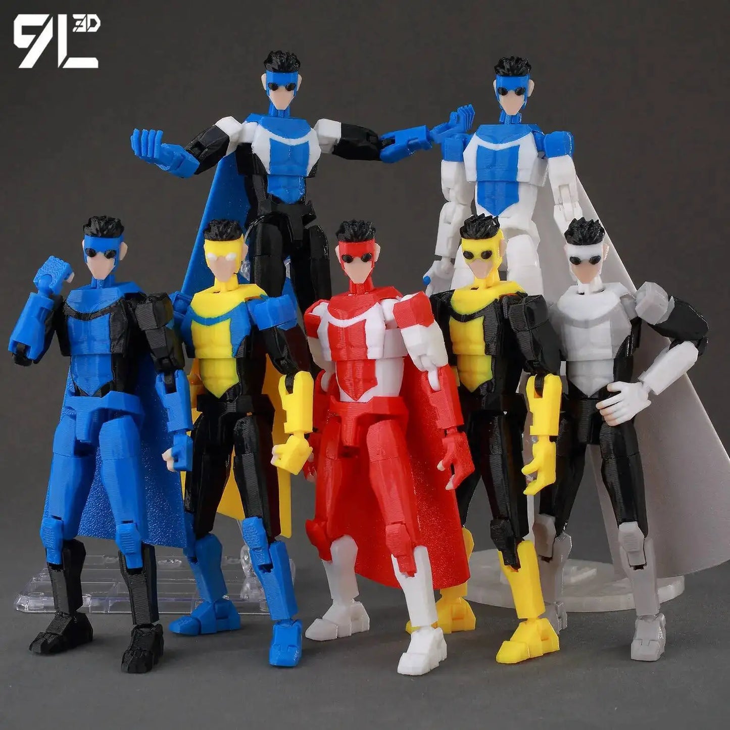 9L3D Printed Invincible Boy Lucky13 Dummy13 Conquer LEX Allen Superheroes Anime Toys Action Figures Mannequin Model Ornaments