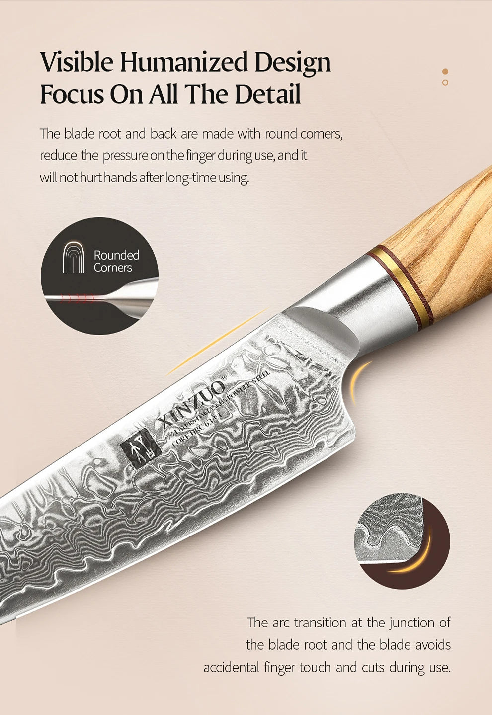 5" inch Utility Knife Kitchen Knives Japanese 73-layer Powder Steel Core
