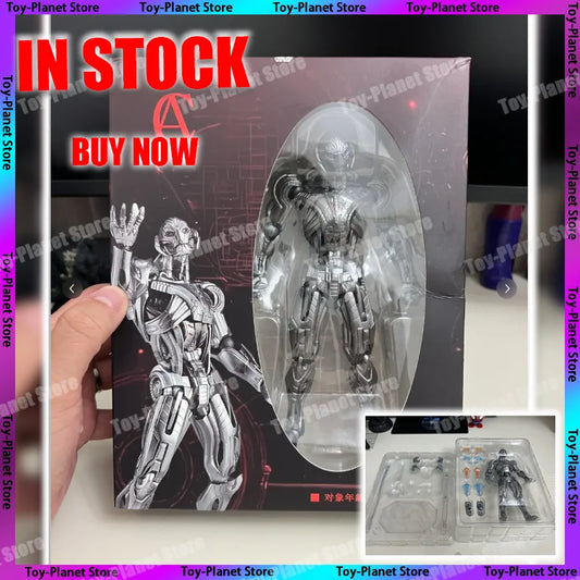 In Stock AC Factory 16cm Ultron Action Figures Kaiyodo Amazing Yamaguchi Avengers Anime Collection Ko Model Customized Gift Toys