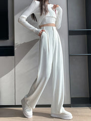 Casual High Waist Loose Wide Leg Pants for Women Spring Autumn