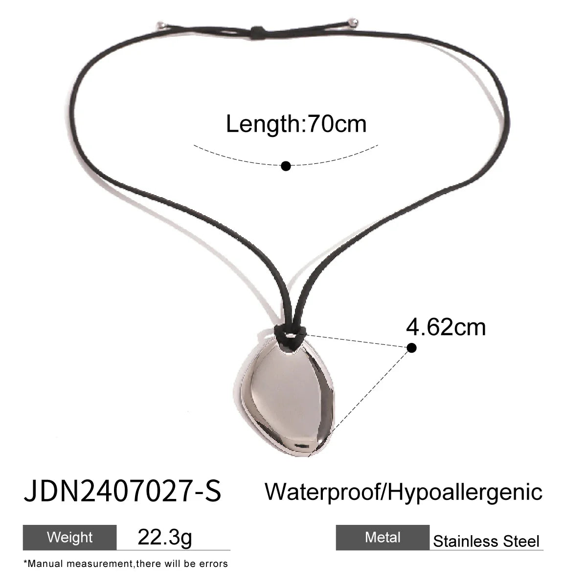 Uworld Waterproof Stainless Steel Micro Trend Cord Necklaces Women Statement Metal 18K Gold Plated Trendy 2024 Jewelry collares