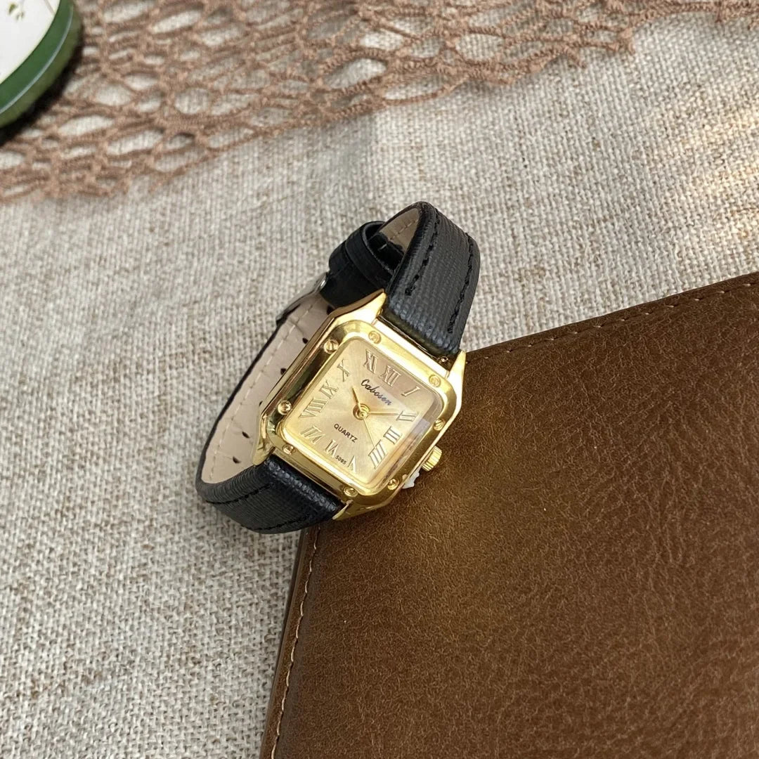 Women Watch Small Square Dial Thin Leather Strap Ladies Wristwatch Elegant Quartz Female Watches Casual reloj mujer