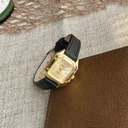Women Watch Small Square Dial Thin Leather Strap Ladies Wristwatch Elegant Quartz Female Watches Casual reloj mujer