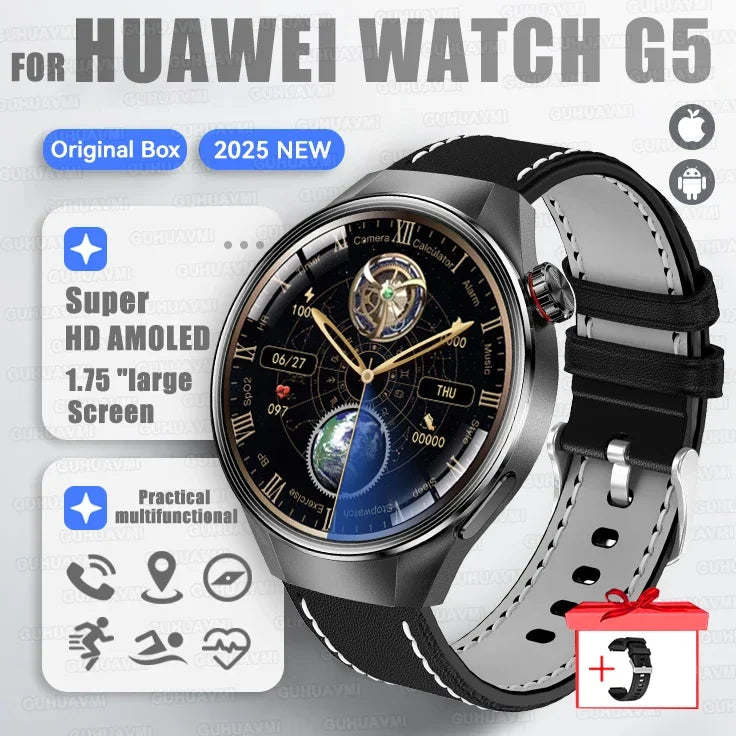 2025New Originl Watch G5 PlUS Smart Watch Men 466*466 HD AMOLED Screen GPS track Heart Rate Bluetooth Call Waterproof SmartWatch