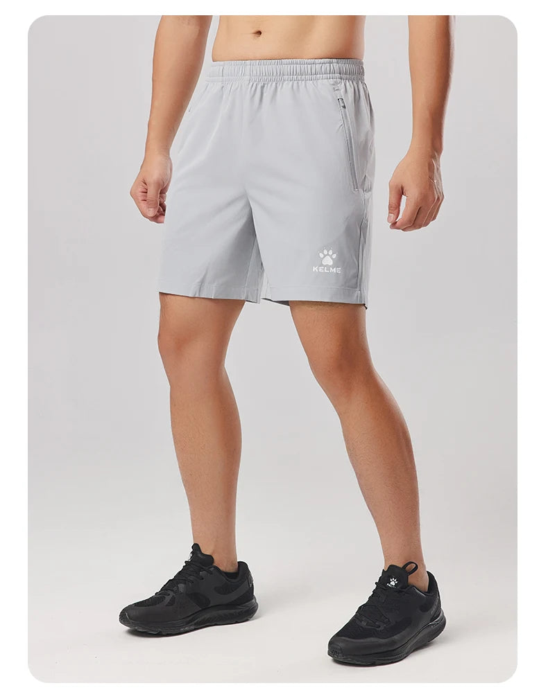 Kelme Men's Ice Silk Shorts Outdoor Breathable Sports Shorts Football Running Quick-drying Pants Training Shorts