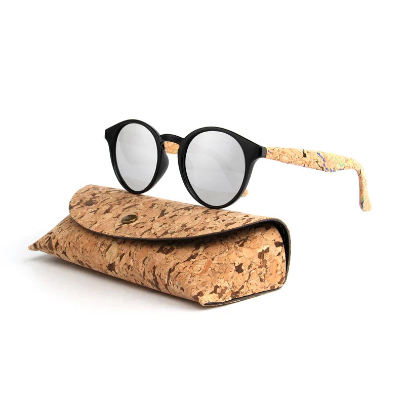 Kenbo High Quality Round Wood Bamboo Grain Polarized Sunglasses With Case Fashion Women Man Shades Wooden Sunglasses