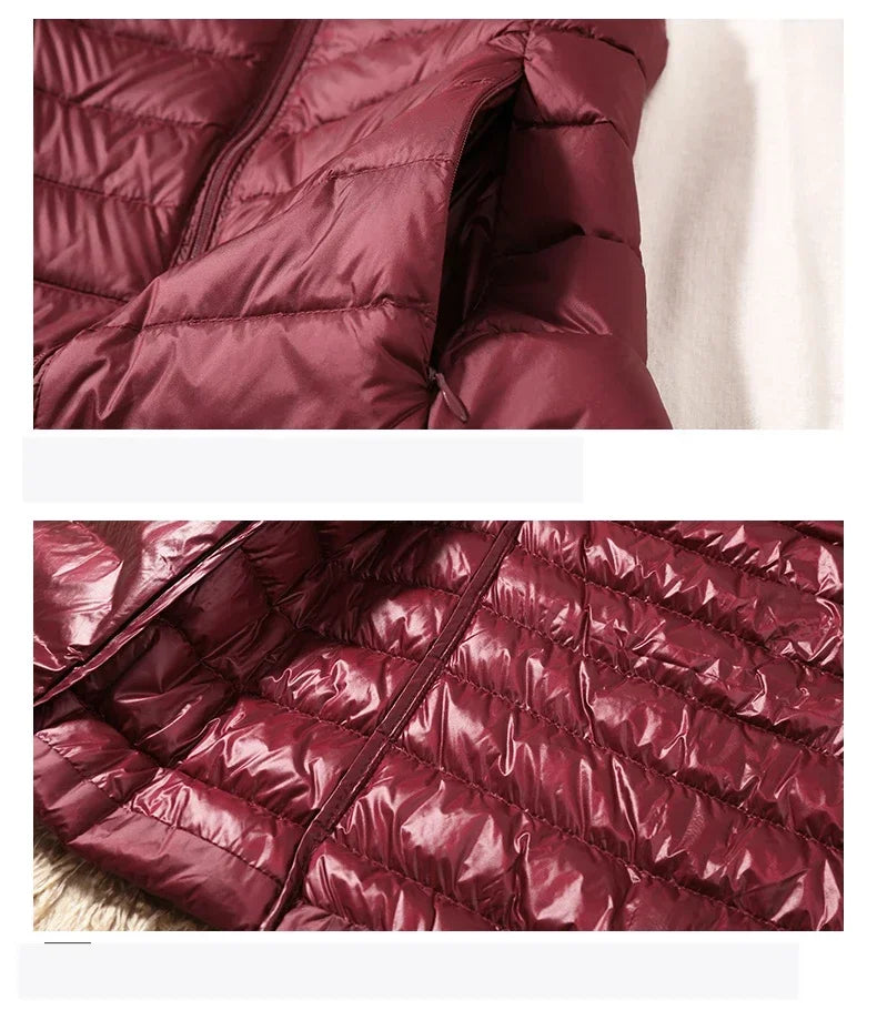 Down Jacket Women Sleeveless Ultra Light Down Vests Slim Jacket Girl Gilet Lightweight
