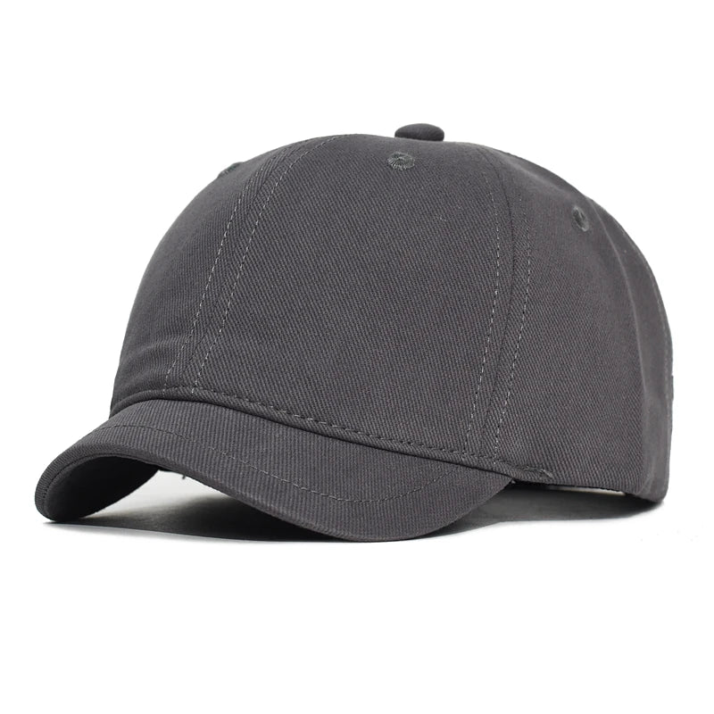 Short Brim Cotton Baseball Cap Men Women Casual Vintage Dad Hat Adjustable