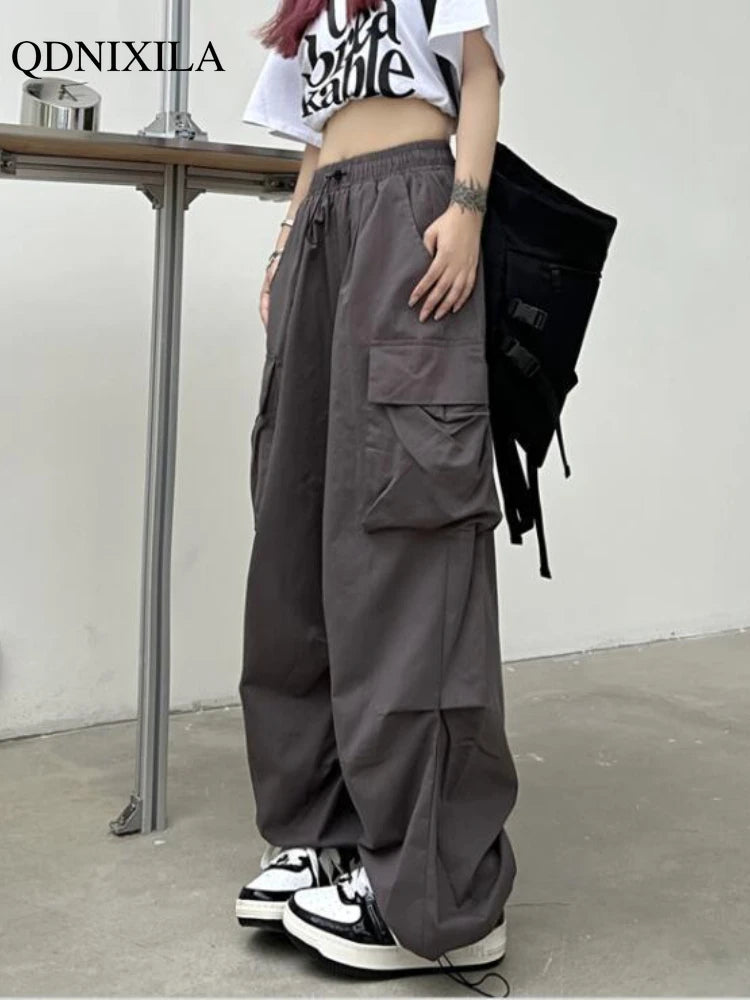 2024 Spring Summer Thin Women Pants Casual Vintage Cargo Pants