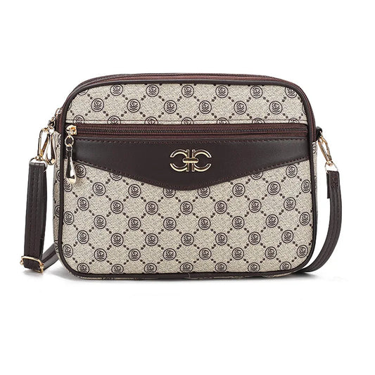 Middle-aged Handbag Four Layer Mobile Phone Purse Old Flower Bag