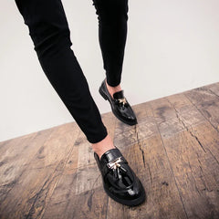 Fashion men Dress Shoes Loafers Leather Oxford business Shoes