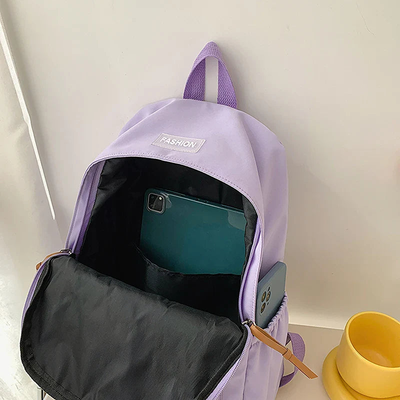 Kawaii Large-capacity All-match Backpack Korean Version Simple Storage Bag Back to School Office Supplies Cute Stationery