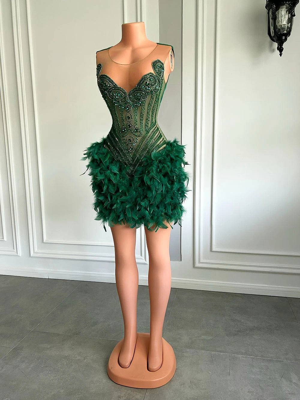 Homecoming Dresses: Luxury Beaded Diamond Women Cocktail Dress