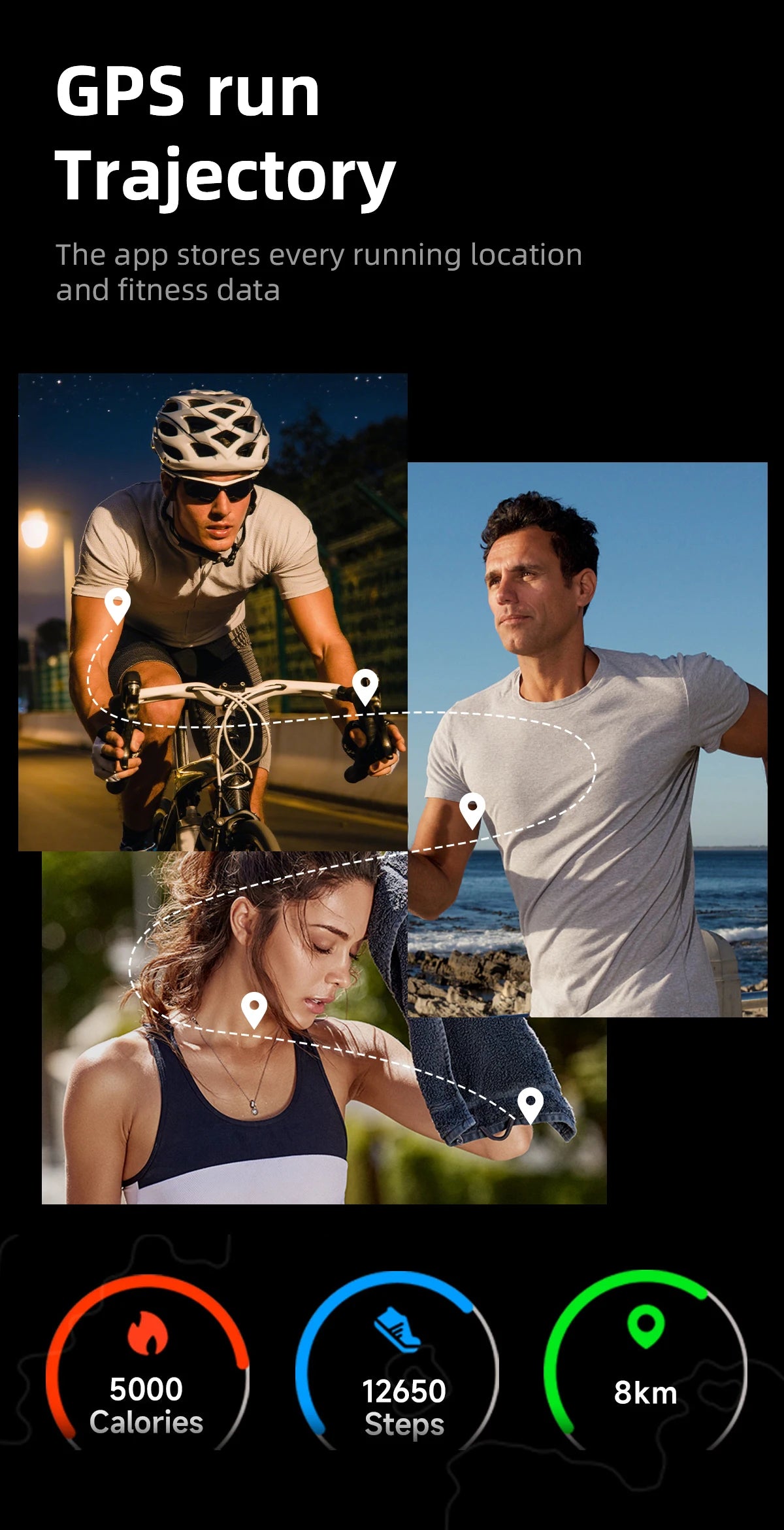 LIGE No Screen Smart Watch Men's Sports Outdoors Fitness Heart Rate Monitor 1ATM Waterproof New Smartwatch For Andrio IOS 2025