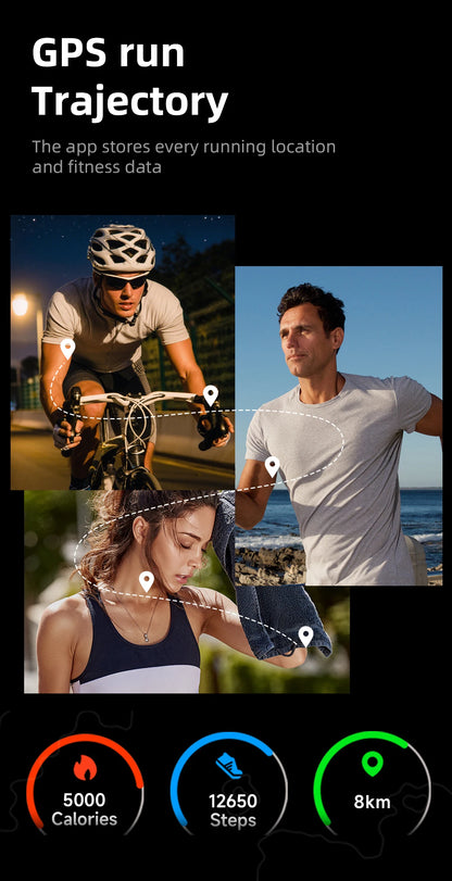 LIGE No Screen Smart Watch Men's Sports Outdoors Fitness Heart Rate Monitor 1ATM Waterproof New Smartwatch For Andrio IOS 2025