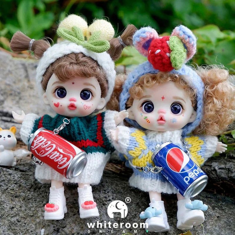 bjd doll Dolls for girls 13cm Labbu doll pocket mini blyth girl Doll Barbi Cry Baby Ball jointed doll Mobile phone Decoration