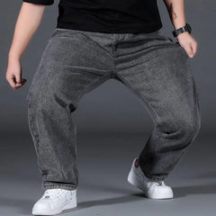 Jeans Men Soft Cotton Cargo Jeans Plus Size Baggy Men's Trousers