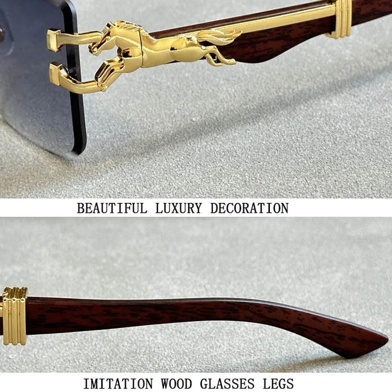 Sunglasses For Men Vintage Designer Rimless Sunglasses Women